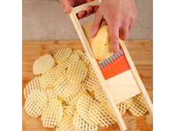 Cortador Manual De Batatas E Legumes Em Formato Onda Com Desenho Flor, Utensílio De Cozinha Plástico Resistente