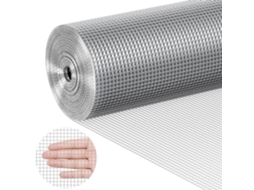 Rede Metálica Galvanizada 1220x15240 Mm, Malha De Arame 6,35 Mm E Grelha Zincada Para Proteção, Cercas E Horticultura Tekmaquinas