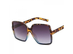 Óculos de Sol Femininos Luxo Quadrado Grande Moldura Preto Fashion Bws