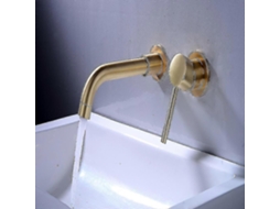 Torneira De Cobre Para Lavatório Com Acabamento Dourado Escovado Aquaforge