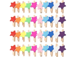 Conjunto De 100 Mini Prendedores De Roupa De Madeira Coloridos, Resistentes E Fáceis De Usar.