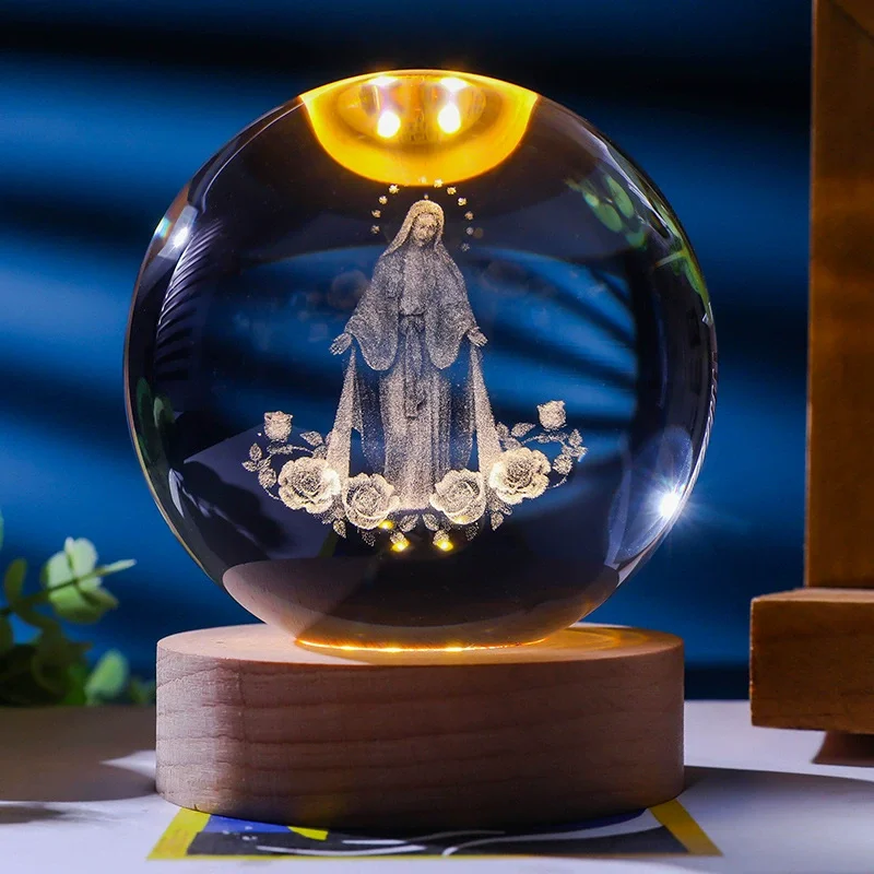 Luminária Noturna em Formato de Bola de Cristal 3d, Decoração para Casa. MDUG