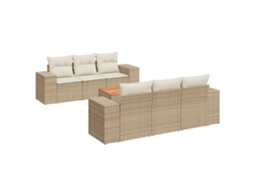 Garden Sofa Set, Garden Sofa Sets Vidaxl Bege Rattan / Vime (n/a)