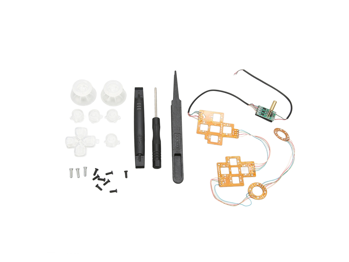 Kit De Botões Frontais Led Iluminado Profissional Diy Para Controle De Ps5