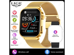 (dourado) Smartwatch De 1,75 Polegadas Com Chamadas Bluetooth Multifuncionais E Monitoramento De Saúde.
