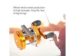 Molinete de Pesca Metal Grip Macio Mão Esquerda