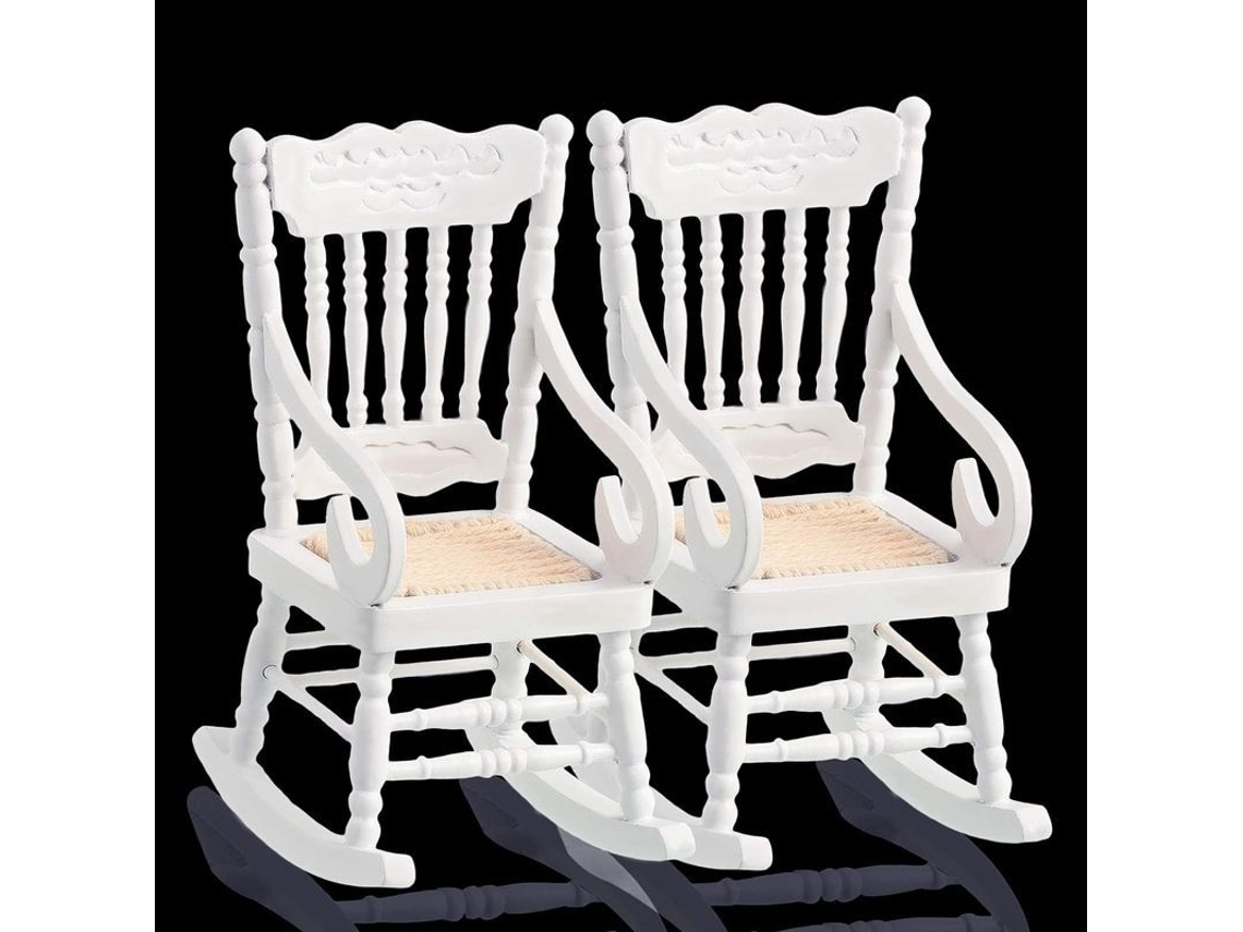 2026 mecedora de Madera para Casa de Muñecas, Escala 1:12, Miniatura Navideña, Madera de Abedul.