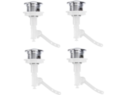 Conjunto De 4 Botões De Descarga Eletrogalvanizados Para Caixa Acoplada.