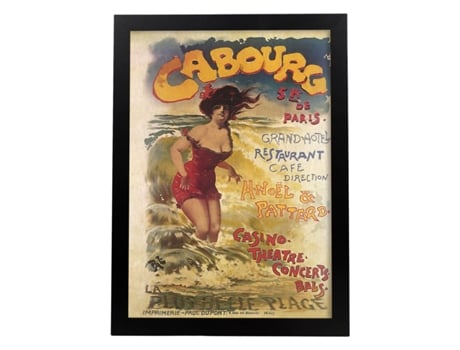 Póster NACNIC Vintage Casino vintage Cabourg Anúncio de Paris.