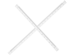 Régua Transparente Sewroro 2 Peças De Plástico Para Estudantes, Ferramenta De Medição Transparente Para Arquitetura