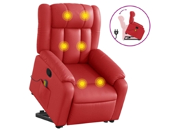 Poltrona Elevatória Vidaxl Vermelho Couro Artificial