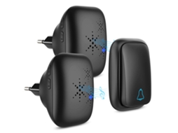 Campainha De Rádio Exterior À Prova De Água Sem Pilhas Com 2 Receptores Ip68,alcance De 150m,4 Níveis De Volume E 37 Toques Btforus