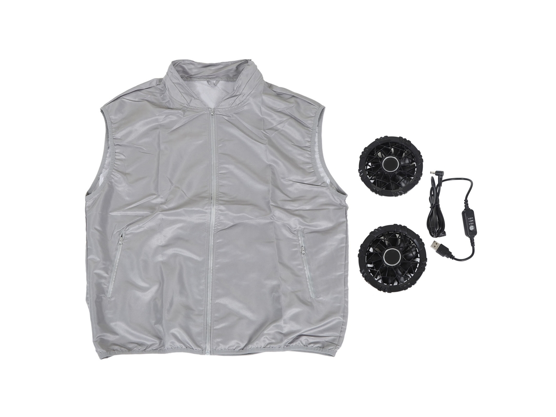 Colete de Resfriamento com 2 Ventiladores Sem Escovas para Homens e Mulheres para Trabalho, Pesca, Caminhada, Clima Quente