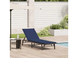 Vidaxl Espreguiçadeira Com Almofada Em Rattan Sintético Cinza