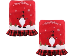 Transformação Festiva Para Sua Casa Capas De Cadeira De Chalé, Adornadas Com Design Xadrez E Decorado Com Neve, Imagens Anãs, Adequadas Para A Maiori