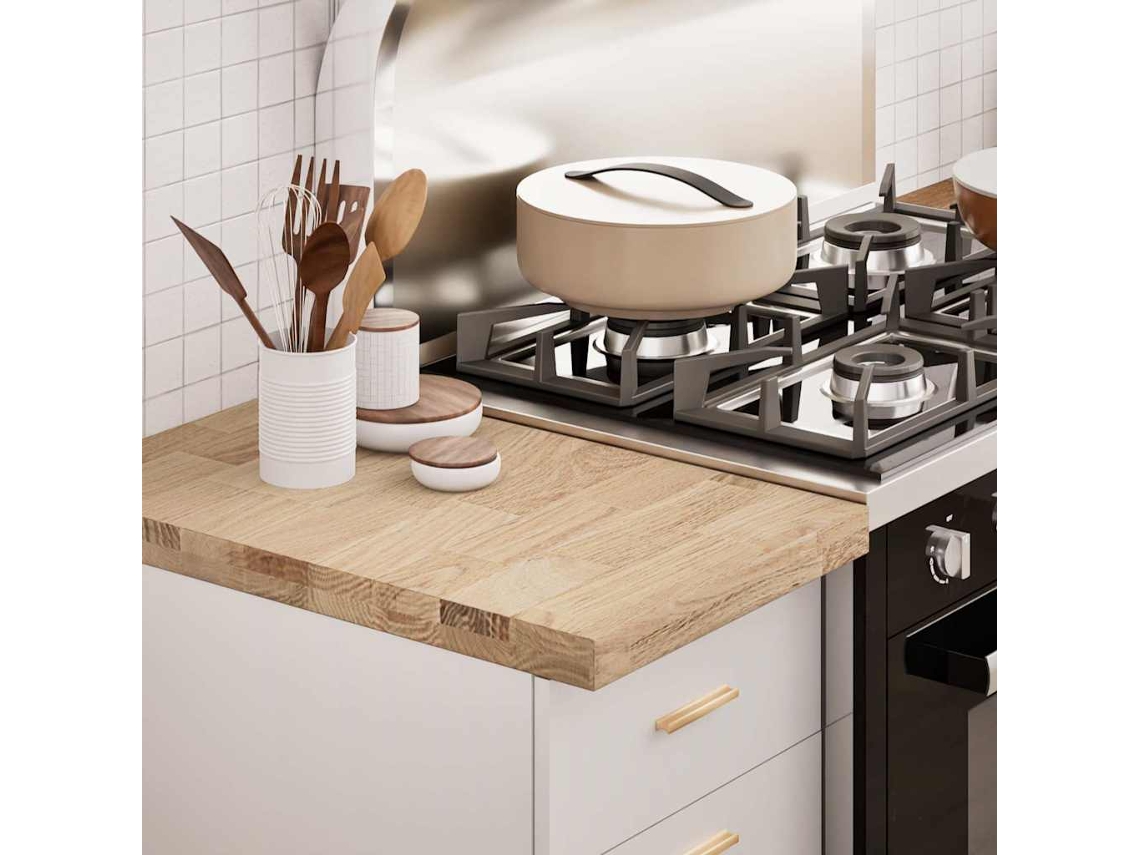 Vidaxl Bancada De Cozinha Retangular 40x63,5x4 Cm Carvalho Maciça