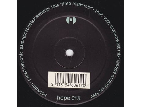 Vinil Supertransonic, Dj Poseidon Hope Recordings