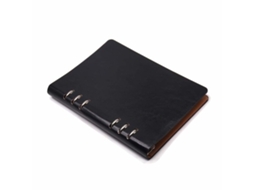 Caderno A5 com 6 Furos, Capa em Pu, Bolso Removível, Couro, Caderno Recarregável, Fichário, Har BRILVIBERA
