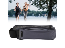 Lurelia Pochete Desportiva Cinto De Corrida Com Vários Bolsos Independentes, Elástico, Respirável, Fino E Leve, Com Faixa Refletiva, Cinza