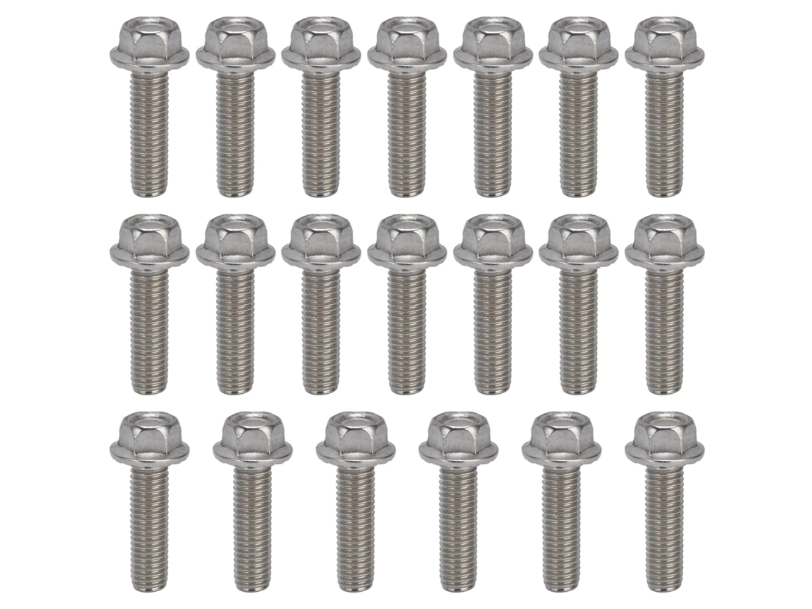 20 Unidades De Parafusos M10x1, 5, Parafusos De Aço Inoxidável A2-70 Com Cabeça Sextavada E Flange, Com Junta Din6921