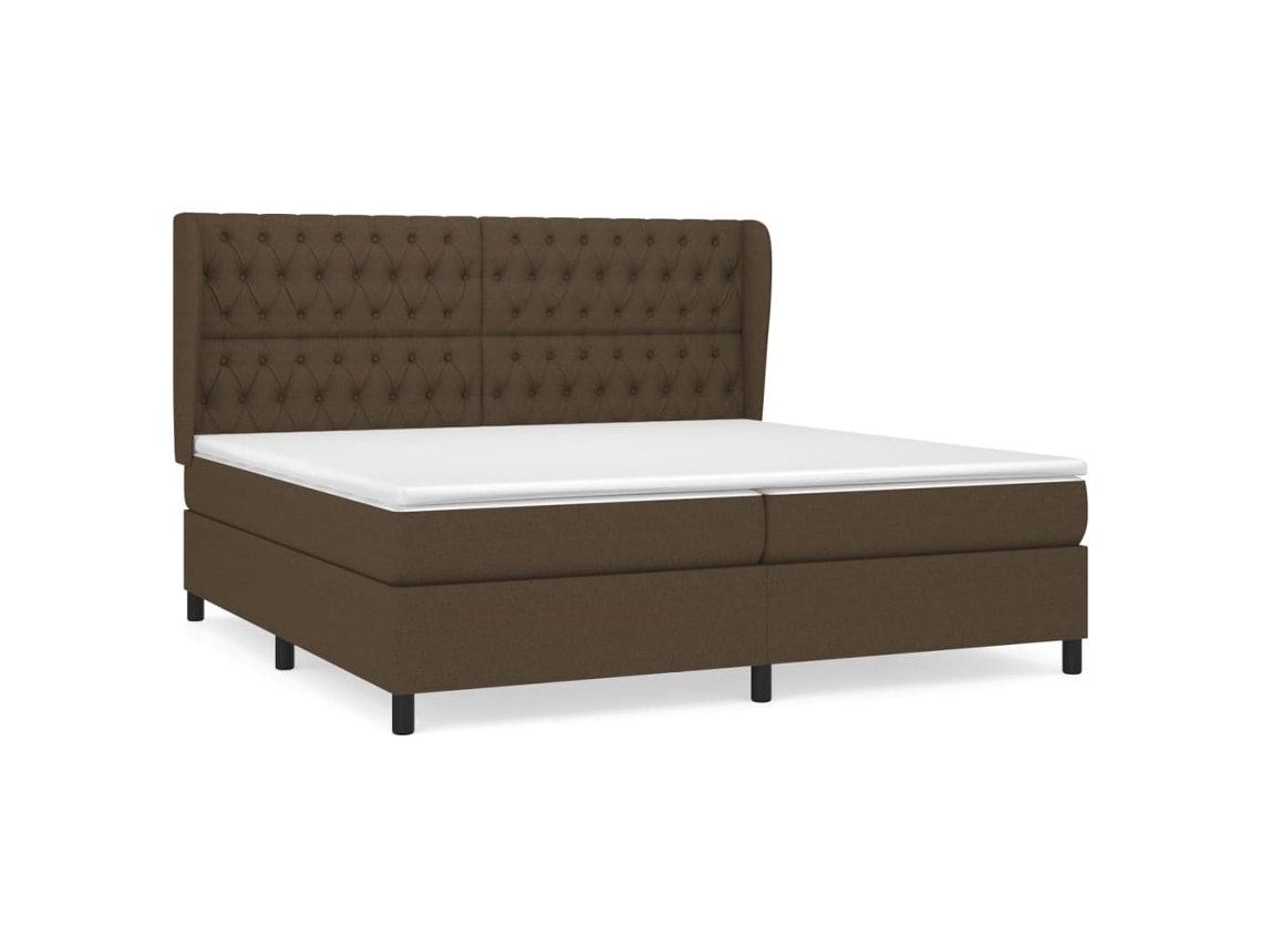 Box Spring Bed, Box Spring Beds Vidaxl Marrom Tecido (200 X 200 Cm)