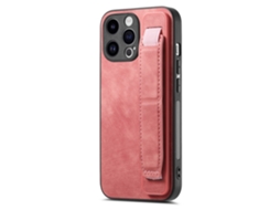 Suporte Casa Para Iphone 15 Pro Max Pele Sintética Rosa