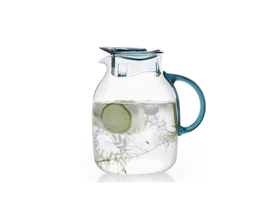 Jarra De Vidro Resistente Ao Calor De Grande Capacidade Para Bebidas Quentes E Frias Com Alça.