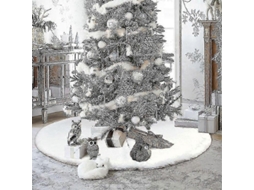 Saia De Árvore De Natal Branca, Tapete De Pelúcia Sintética, Enfeites De Natal Para O Chão, Feliz Natal E Ano Novo, Árvore De Natal Hengjian