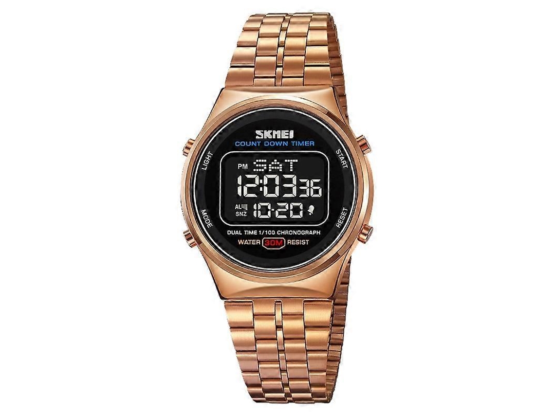 Relógio De Pulso Digital Multifuncional Masculino Skmei 1882, Resistente À Água Até 30 Metros, Com Luzes De Aço Inoxidável E Design Luminoso.