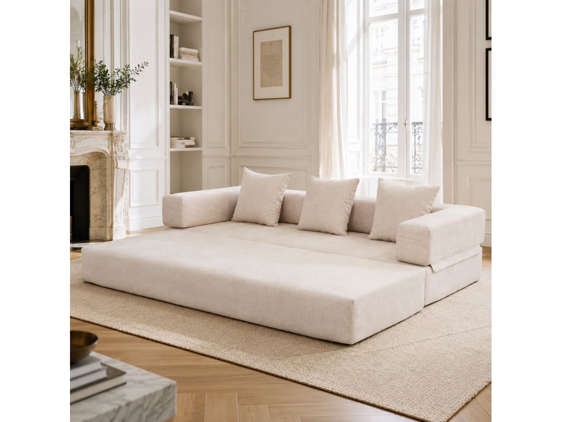 Sofá-poltrona Chenille-soft Macio-plush