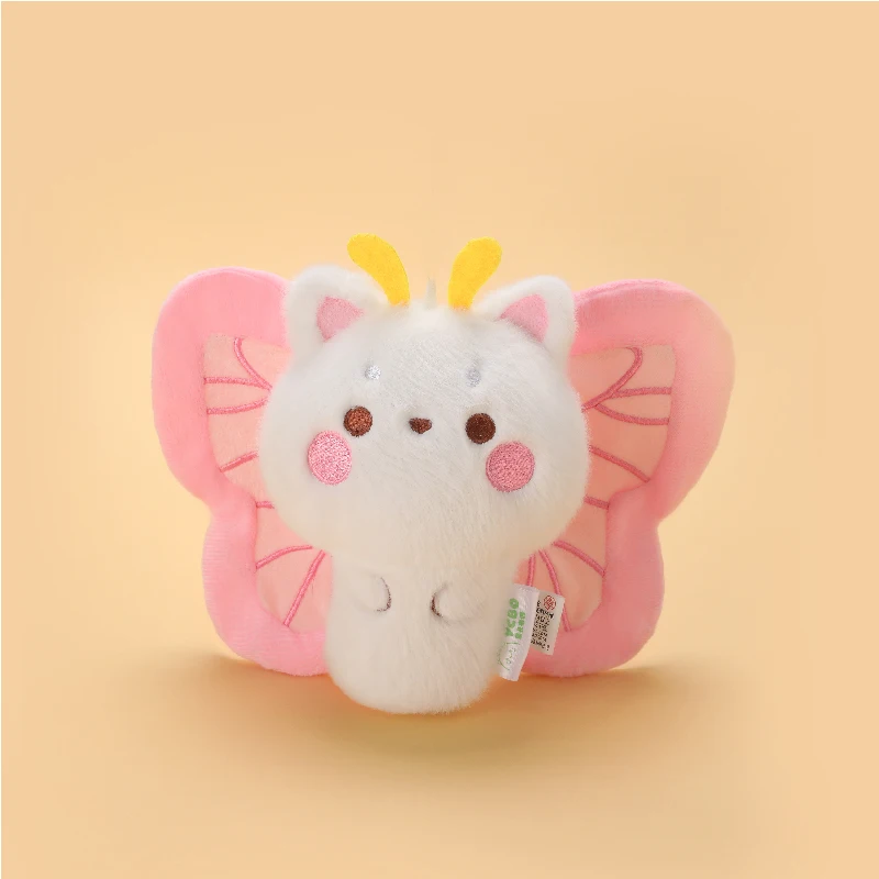 Lindo Boneco de Pelúcia Realista de Borboleta Elfo Estilo Anime, em Formato de Desenho Animado. MDUG (branco, 20 Cm)
