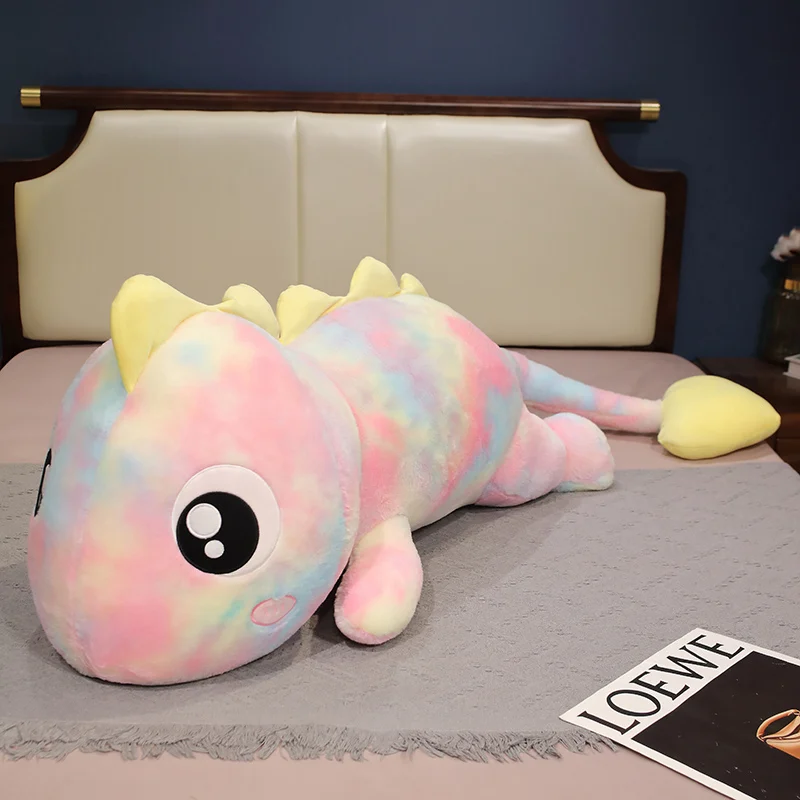 Brinquedo de Pelúcia Gigante de Dinossauro Fofo, Travesseiro/almofada de Cama Super Macio MDUG (rosa 80cm)