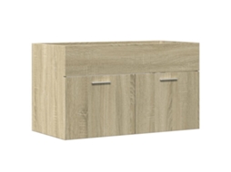 Bathroom Sink Cabinet, Bathroom Sink Cabinets Vidaxl Marrom Madeira Processada (90 X 38.5 X 46 Cm)