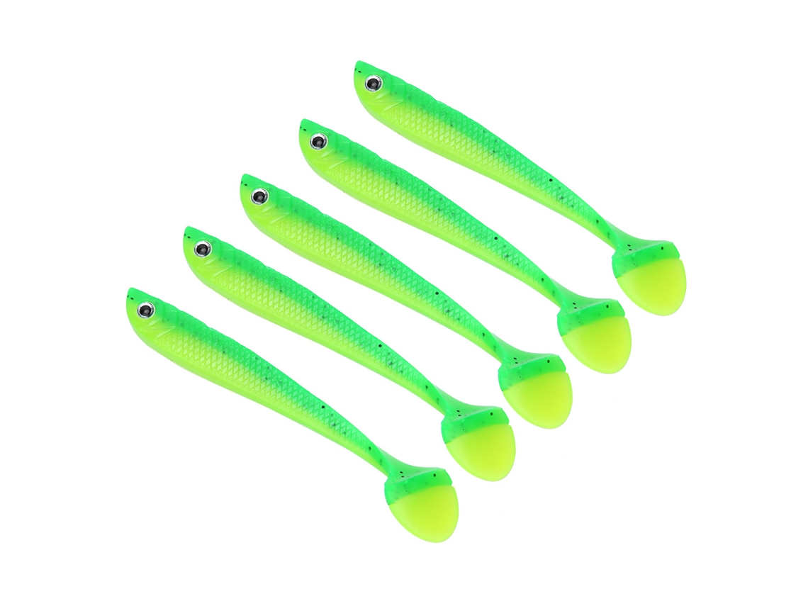 Soft Lure (soft And Naturally Tempting) 5pcs/bag Super Naturally Tempting Artificial T-tail Fish Fishing Lure