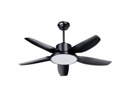 Ventilador De Teto Com Luz Louvet Com Comando Remoto Led Preto