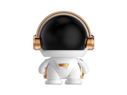 Mini Subwoofer Astronauta Com Alto Falante Bluetooth Platinum Nostalgia88