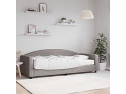 Vidaxl Sofá-cama Com Colchão 90x200 Cm Tecido Cinzento-acastanhado