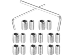 Conjunto De 18 Parafusos Fixação Para Puxadores Geladeira E Freezer Partykindom W11366418 Com Chave Hexagonal, Aço