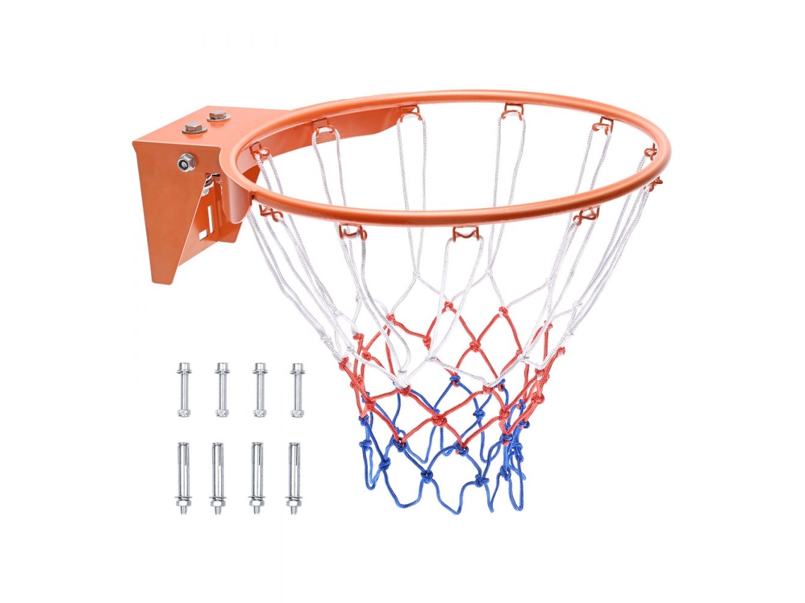 Cesta de basquete Tekmaquinas de 18 polegadas com rede de nylon e suporte universal