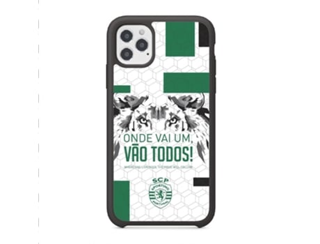 Capa Oficial SPORTING CLUBE de Portugal Onde Vai Um Vão Todos para iPhone 12 Pro - PhoneCases3D (3D TPU Preta Protetora)