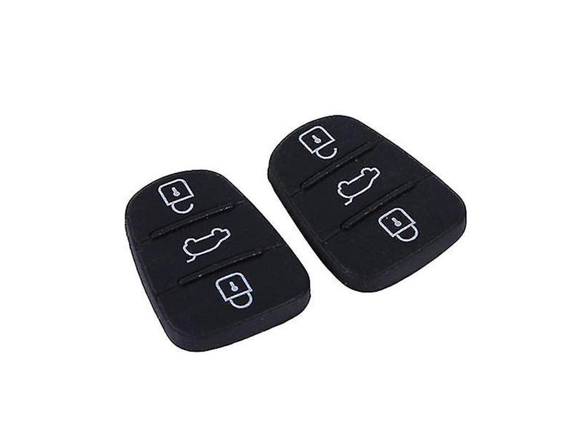 2 Capas De Chave Remota Plegável 3 Botões Para Hyundai I10 I20 I30 Preto 2 Unidades