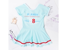 Traje de Banho Infantil Menina Azul uma Peça M 5 7 Anos