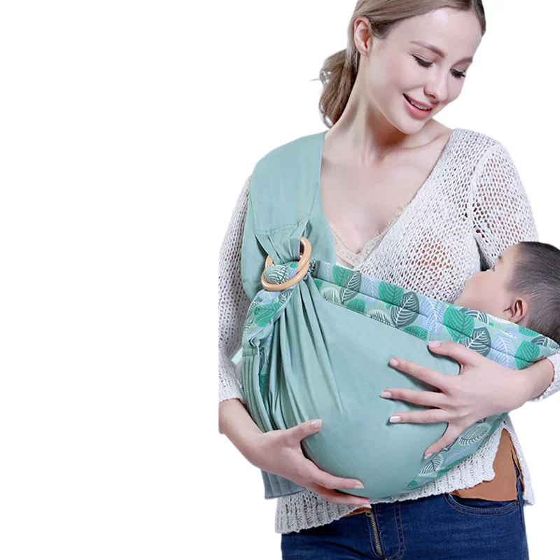 Canguru 2 Em 1 Para Bebê: Porta-bebês E Capa De Amamentação, De 0 A 3 Anos, Ergonômico, Transpirável, Suporta 25 Kg Folhas Verdes