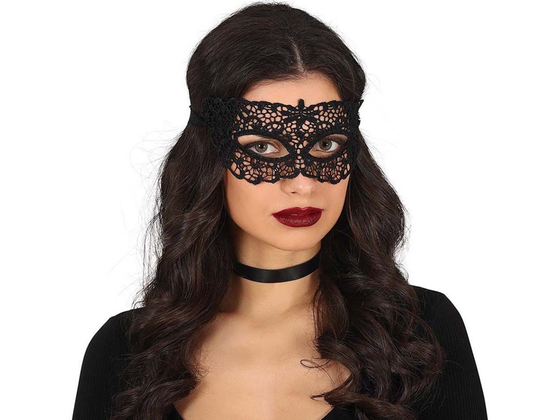 Máscara GUIRCA Bordada Preto Elegante