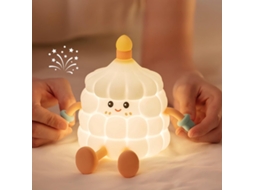 Luminária Noturna em Formato de Bolo Aniversário, Luminária Noturna de Silicone, Regulável, Temporizador de 30 Minutos BRILVIBERA