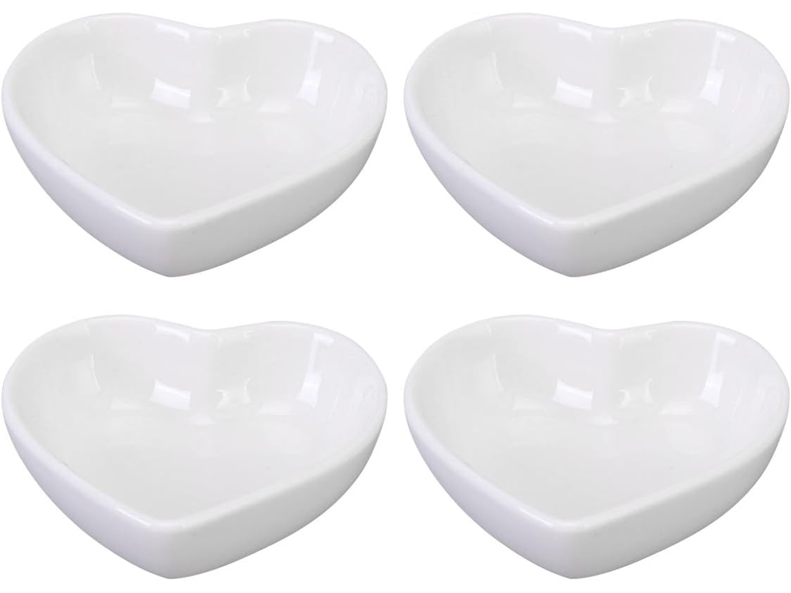 De 4 Bandejas De Cerâmica Em Formato De Coração Nuobesty, Pratos Pequenos Decorativos Para Casa E