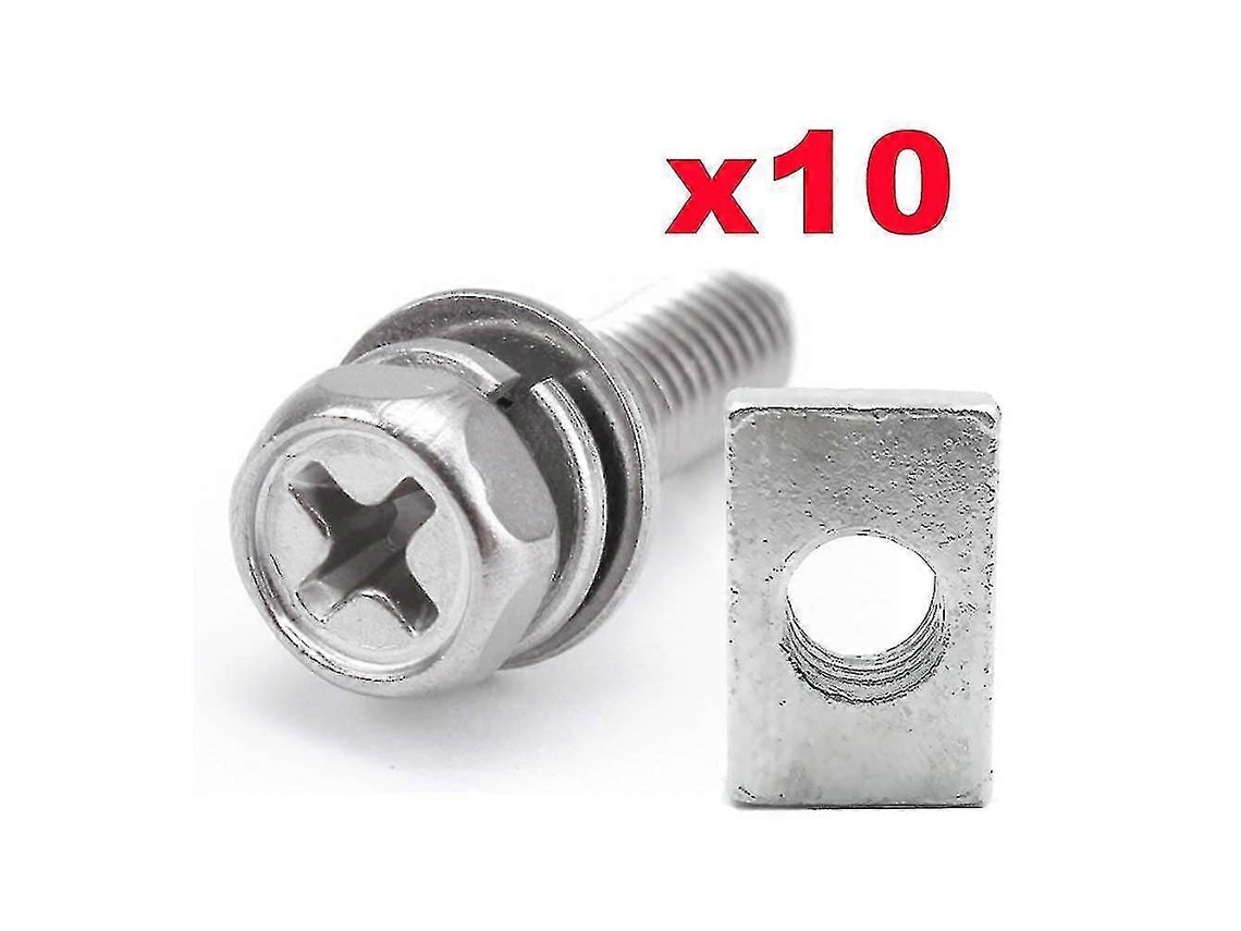 10 Conjuntos Parafusos Porcas Terminal Bateria Moto Scooter Atv Bike M5x10mm M6x12mm
