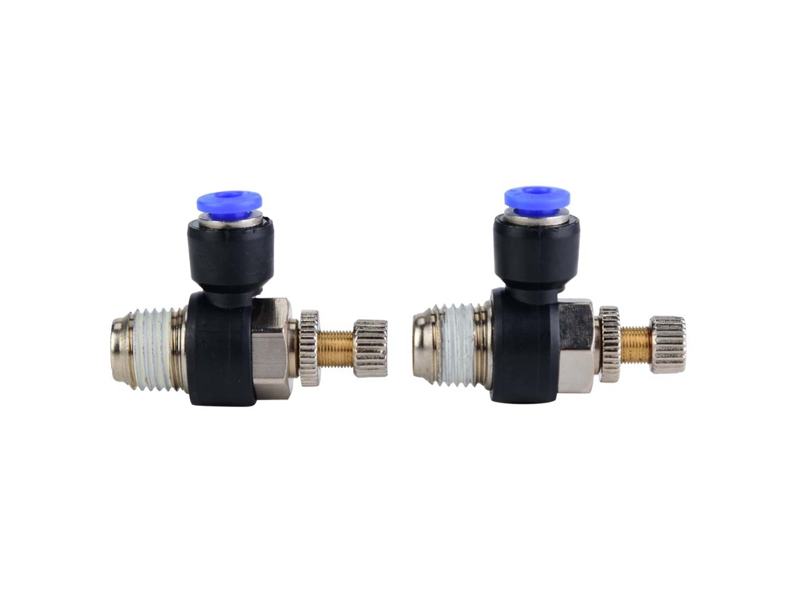 2pcs Regulador De Vazão De Ar Tubo Fitting Pneumático Valve Sl4-02 Componente Confiável