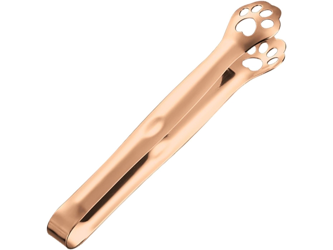 Pinça De Cozinha Em Formato Pata Gato Cor Aço Inoxidável Clipe Manual Design Fofo Para Servir Doces, Saladas E