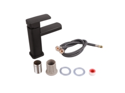 Torneira de Cozinha Plástico Quadrada Preta Água Fria e Quente Deck Mount | S/MARCA